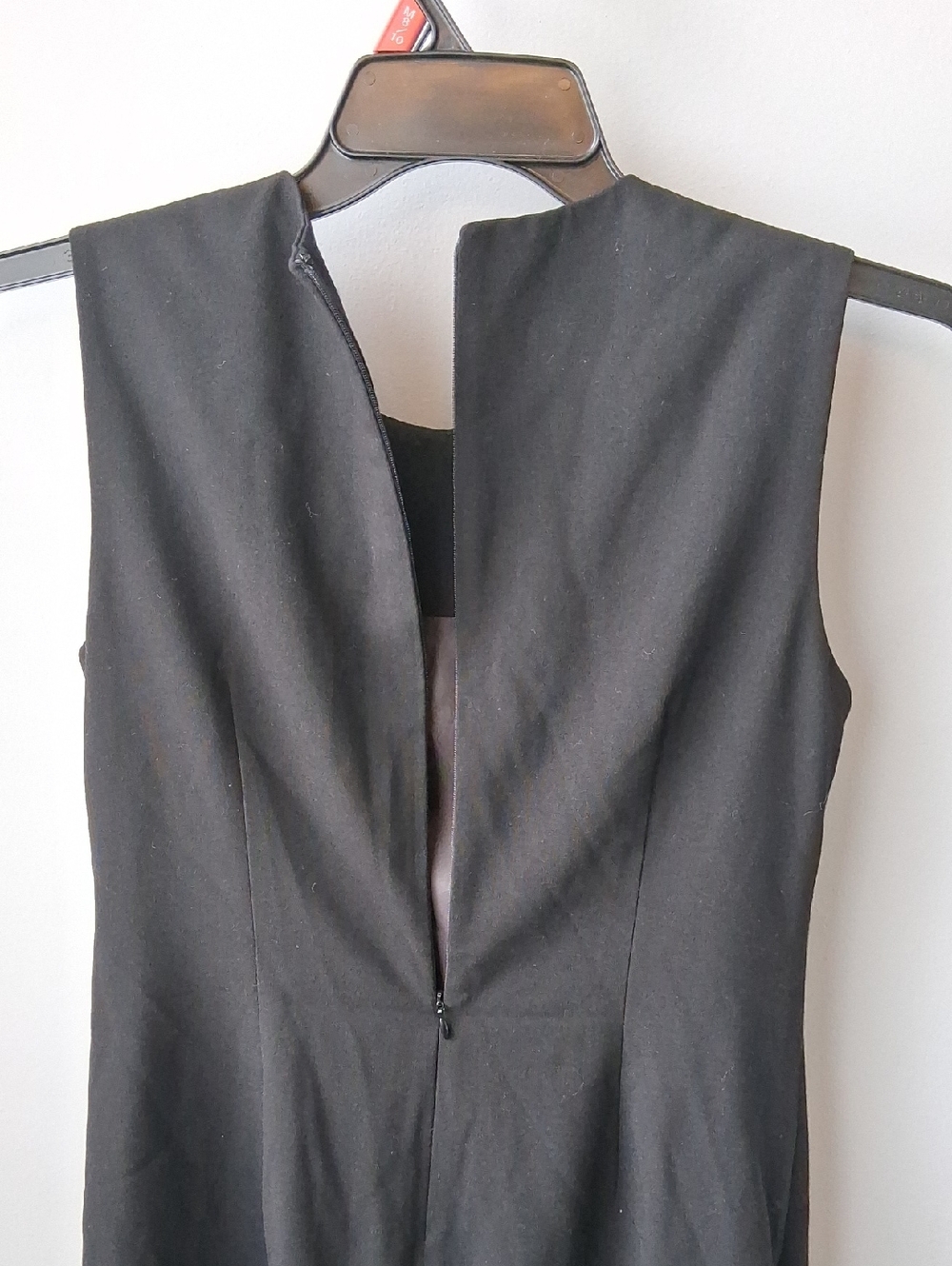 Calvin Klein Black Dress Side Pearls Button Slit Dress Size 10p - Picture 10 of 14